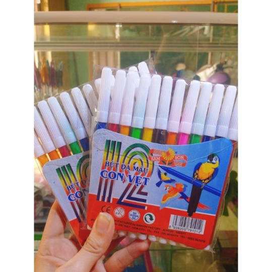 Bút lông vẹt 12 màu