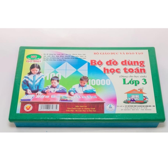 Bộ đồ dùng toán lớp 3 không nam châm