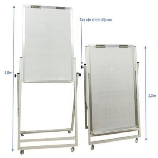 Bảng flipchart viết bút lông cao cấp  chân sắt sơn tĩnh điện gắn bánh xe