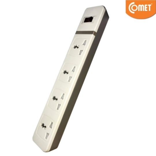 Ổ cắm điện Comet 4 ổ đa năng + 1 công tắc, nắp che, 3 mét