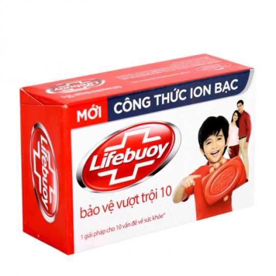 Xà bông cục bảo vệ vượt trội 10 Lifebuoy (125g)