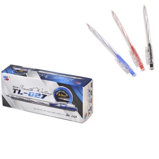 Viết bi TL- 027 Mực xanh, đỏ, đen, tím