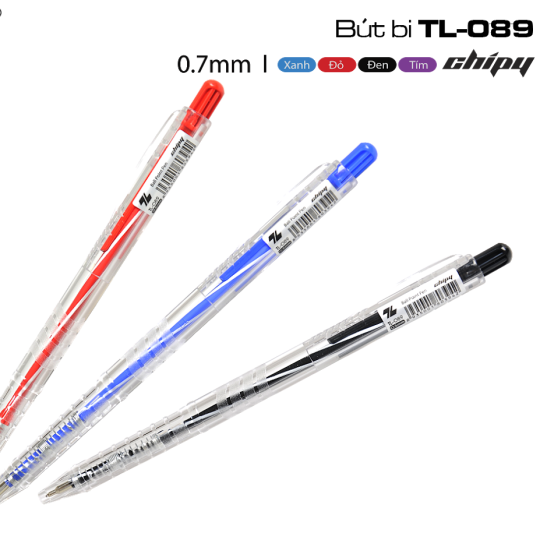 Viết bi TL- 089 Mực xanh, đỏ, đen