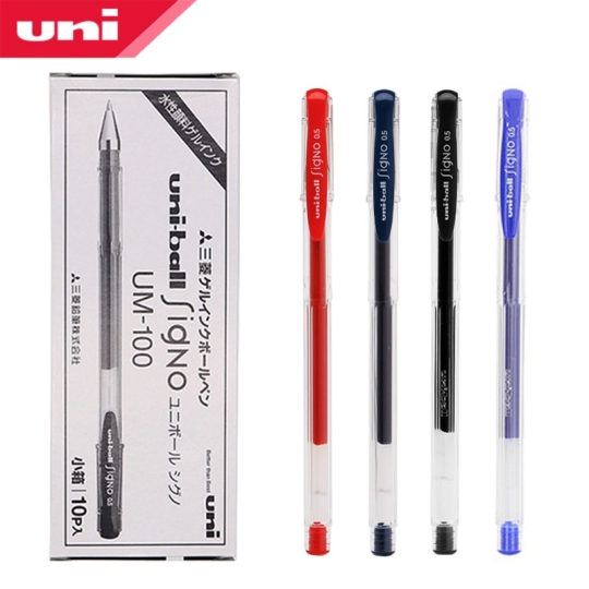 Bút mực gel UNI-ball SigNO 0.5mm (UM100) mực xanh, đỏ, đen